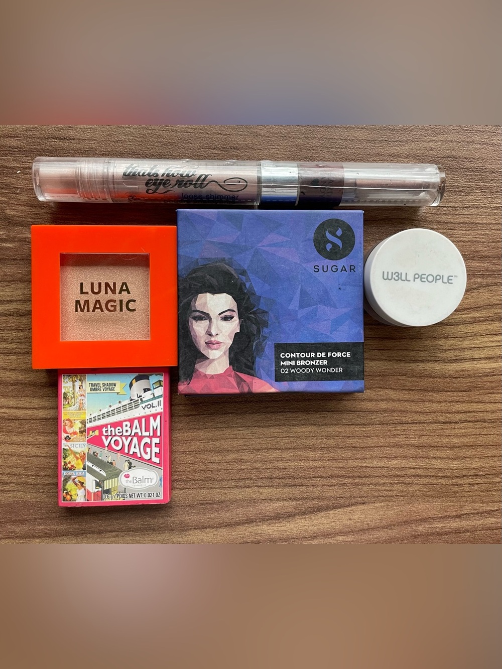 NEW 5pc High-End Neutral Makeup Vault - theBalm, SUGAR, W3LL People, Luna Magic
